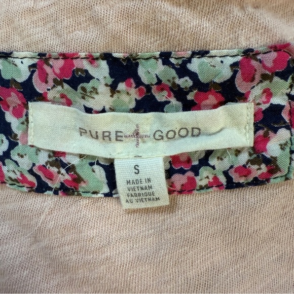 Anthropologie Pure + Good Peachy Pink High-Low Tunic with Cuffed Sleeves, Small - Picture 7 of 9